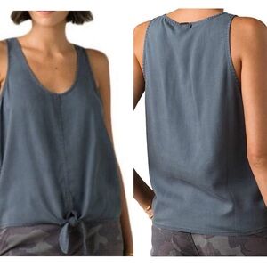 NWT Prana McKenzie Tie Tank Gray Grey